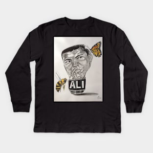 "Float Like a Butterfly, Sting Like a Bee" Kids Long Sleeve T-Shirt